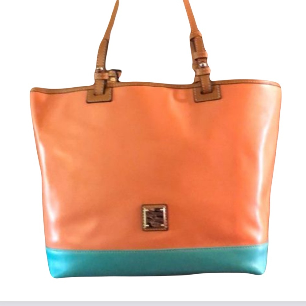 Dooney & Bourke Orange and Blue Tote